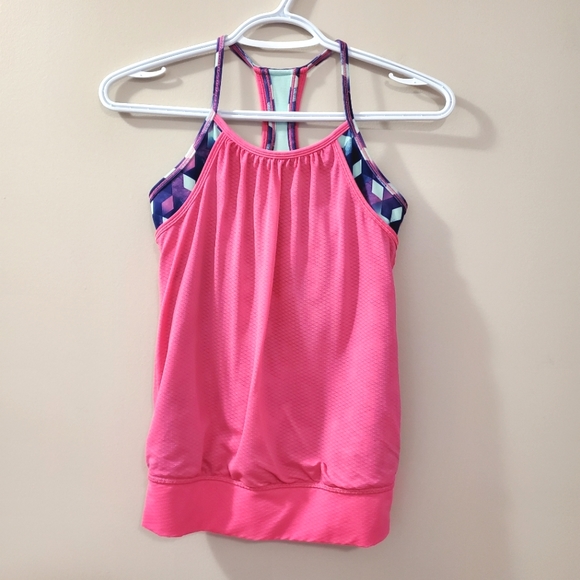 Ivivva Lululemon Girls Double Dutch Racerback Tank Top Pinkelicious Size 10 - Picture 3 of 7
